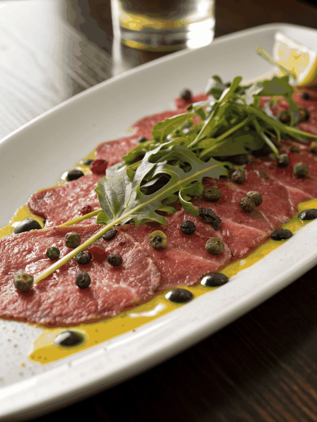 Beef carpaccio with parmesan and truffle
