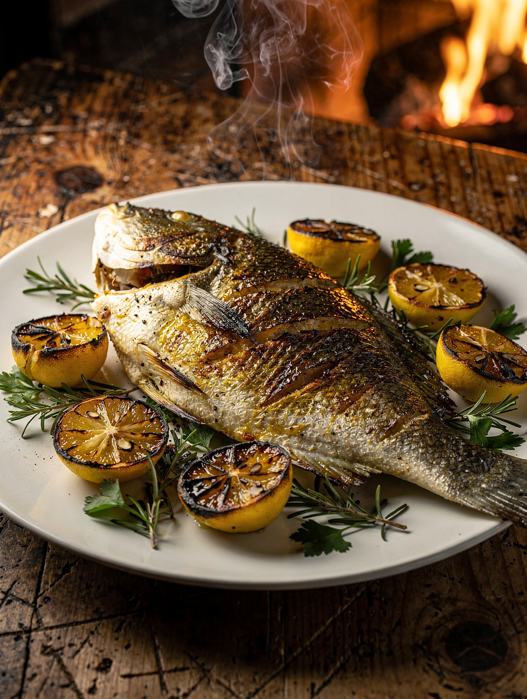 Wood-Fired Sea Bass